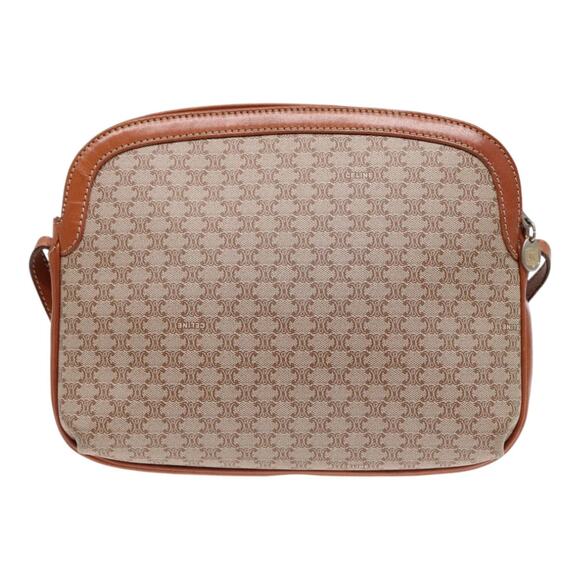 CELINE Macadam Canvas Shoulder Bag Beige Gold - Picture 2 of 16